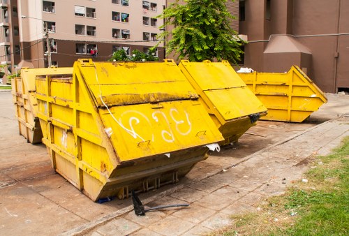 New Cross office clearance team assessing items for recycling